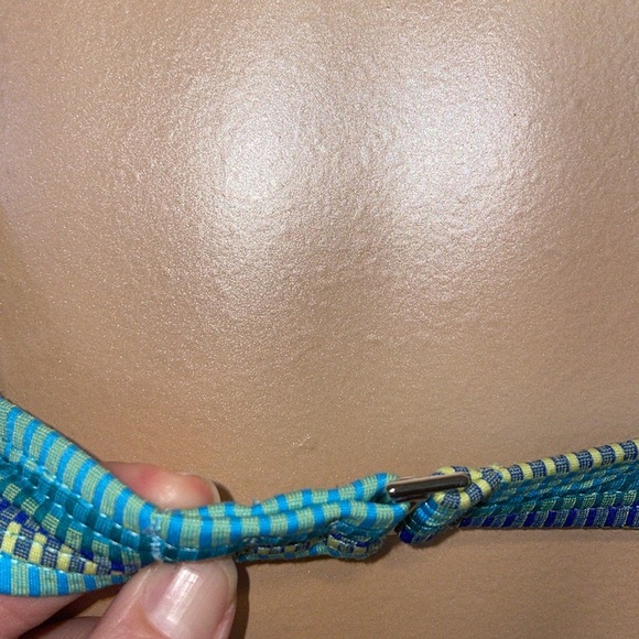 Wild Fable women’s bikini top large 12 14 swim Blue pattern beads underwire NWT - Picture 5 of 10